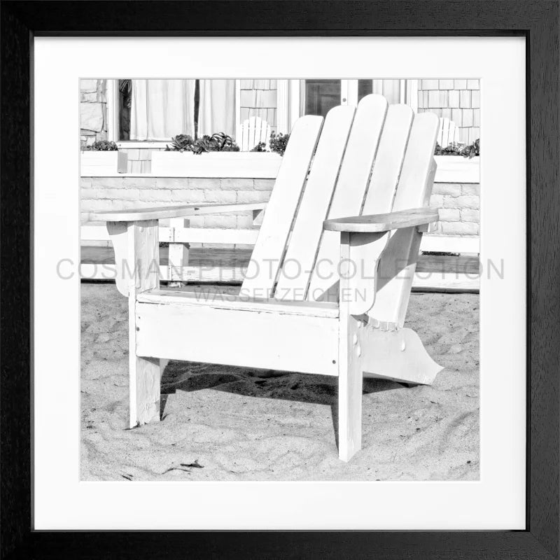 Poster Kalifornien ’Deckchair’ K182Q - Schwarz 3cm