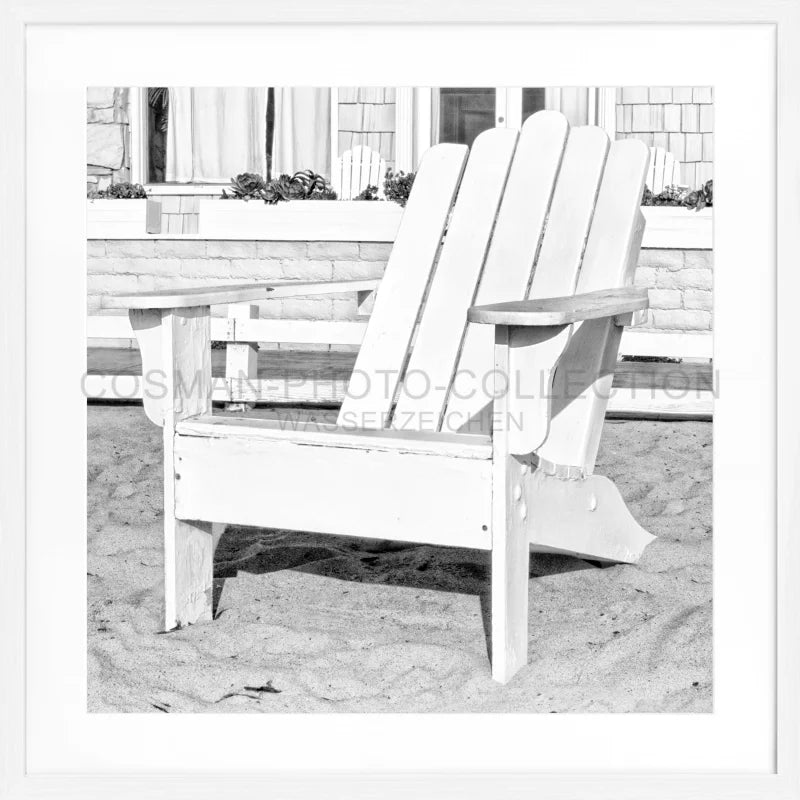 Poster Kalifornien ’Deckchair’ K182Q - Weiss 1.5cm