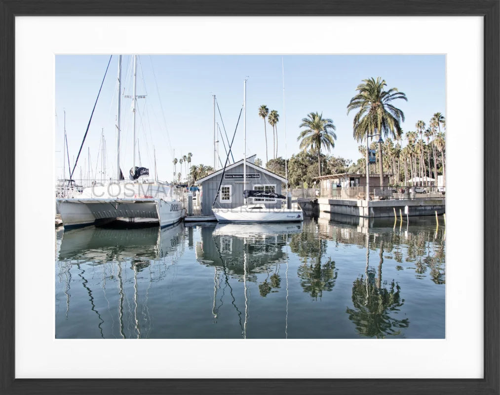 Poster Kalifornien ’Hafen’ Santa Barbara K21 - Schwarz