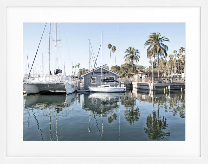 Poster Kalifornien ’Hafen’ Santa Barbara K21 - Weiss