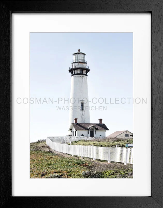 Poster Kalifornien ’Lighthouse’ L05 - Schwarz 3cm