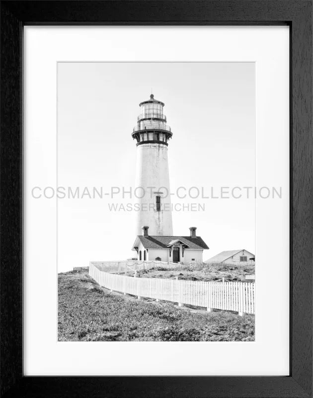 Poster Kalifornien ’Lighthouse’ L05 - Schwarz 3cm