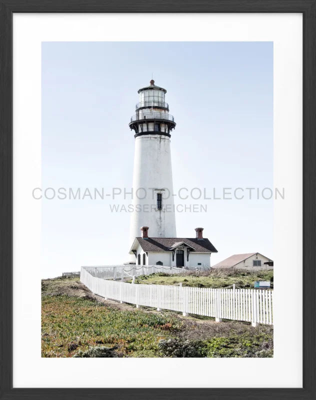 Poster Kalifornien ’Lighthouse’ L05 - Schwarz matt