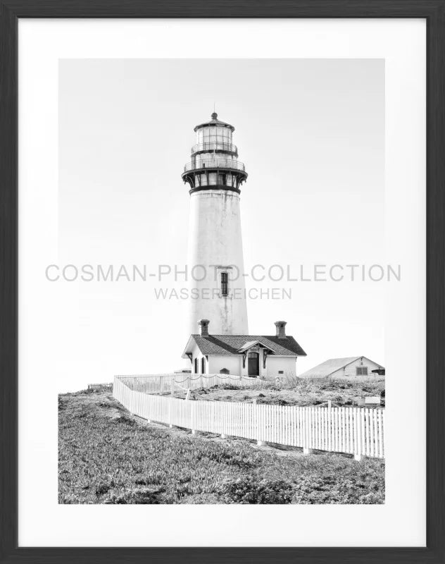 Poster Kalifornien ’Lighthouse’ L05 - Schwarz matt