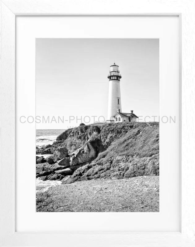 Poster Kalifornien ’Lighthouse’ L06 - Weiss 3cm