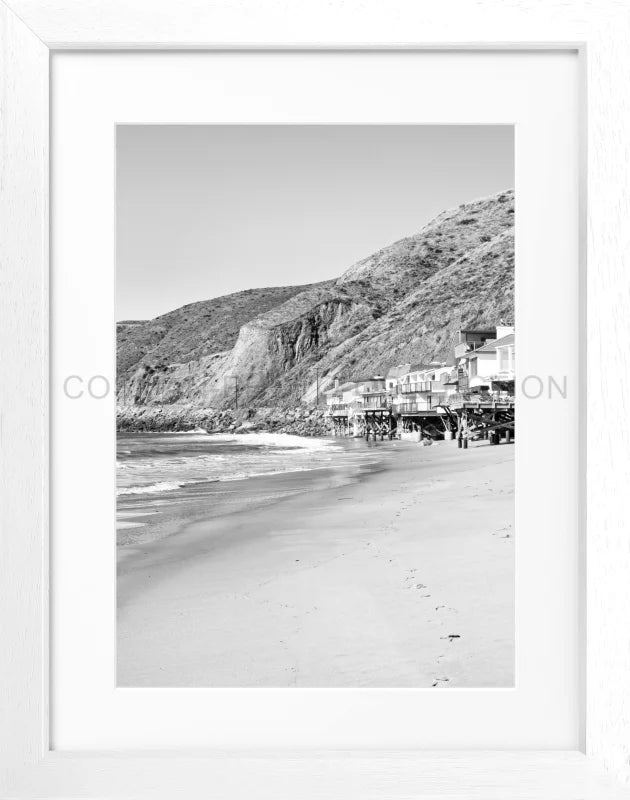 Poster Kalifornien Malibu ’Beach House’ K58 - Weiss 3cm