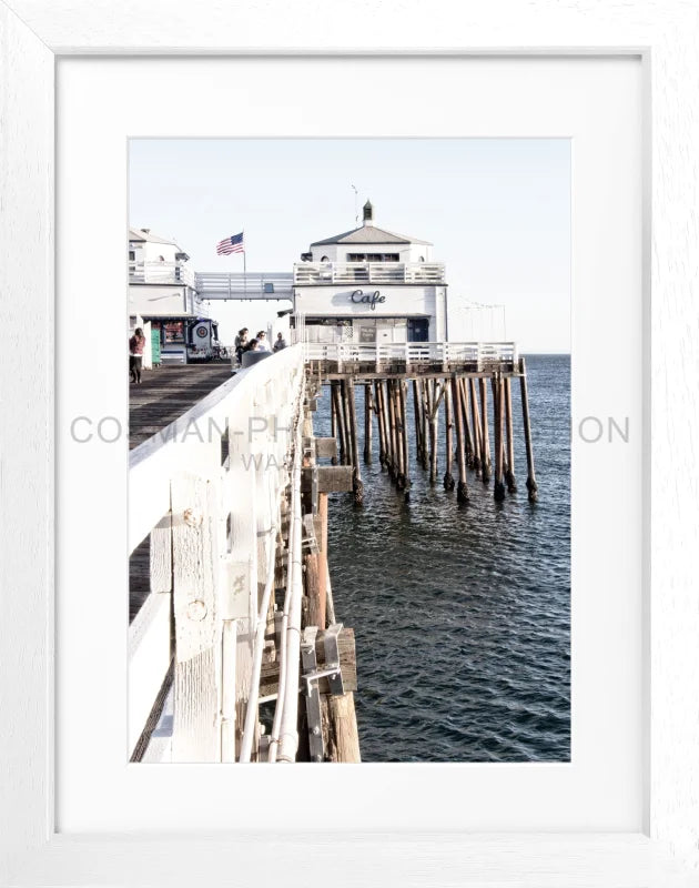 Poster Kalifornien Malibu Beach ’Pier’ K96 - Weiss 3cm