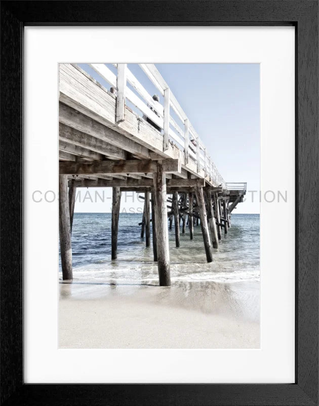 Poster Kalifornien Malibu ’Pier’ K69 - Schwarz 3cm
