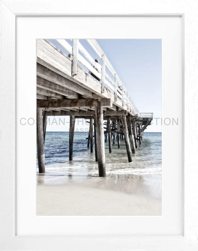 Poster Kalifornien Malibu ’Pier’ K69 - Weiss 3cm