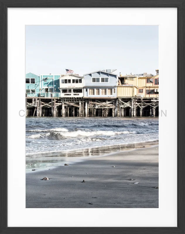 Poster Kalifornien ’Pier Monterey’ K01 - Schwarz matt