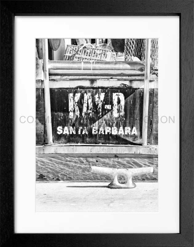 Poster Kalifornien Santa Barbara ’Boat’ K50 - Schwarz