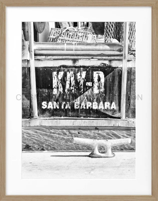 Poster Kalifornien Santa Barbara ’Boat’ K50 - Eiche