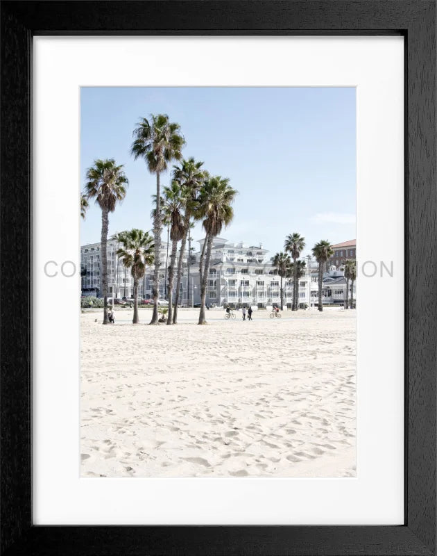 Poster Kalifornien Santa Monica ’Beach’ K111 - Schwarz