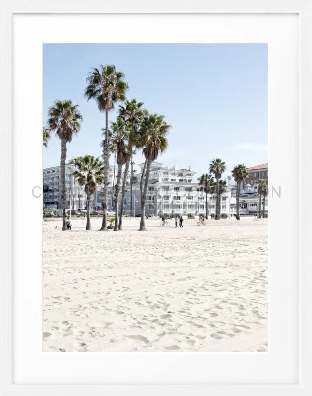 Poster Kalifornien Santa Monica ’Beach’ K111 - Weiss