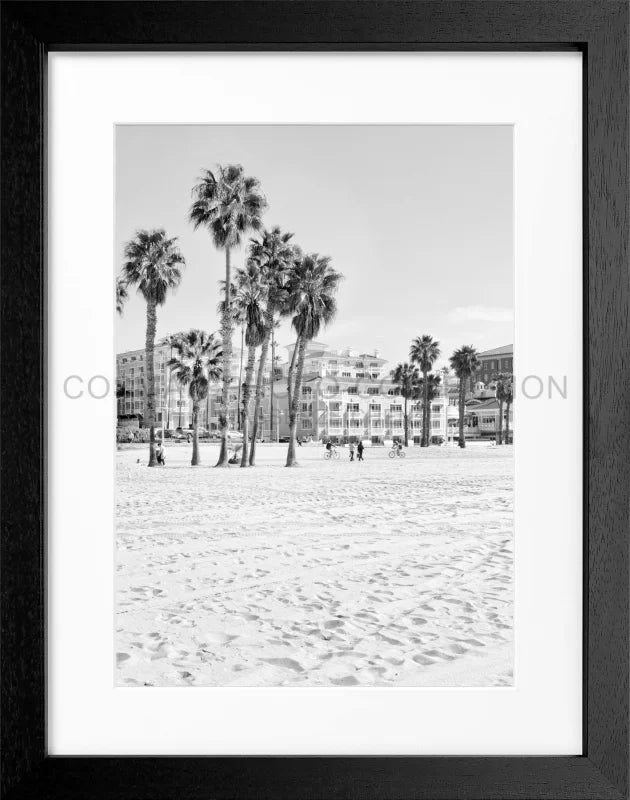 Poster Kalifornien Santa Monica ’Beach’ K111 - Schwarz