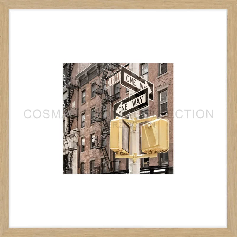 Poster New York NY82OB - 43x43cm Objektrahmen - eiche natur