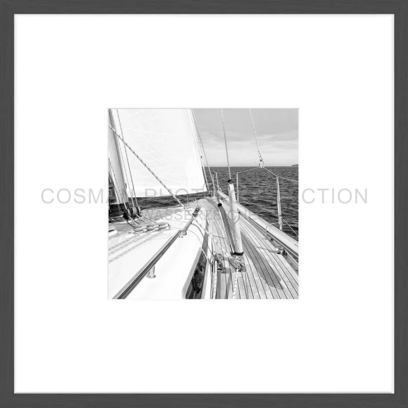 Poster Segelboot SAIL01OB - 43x43cm Objektrahmen - schwarz