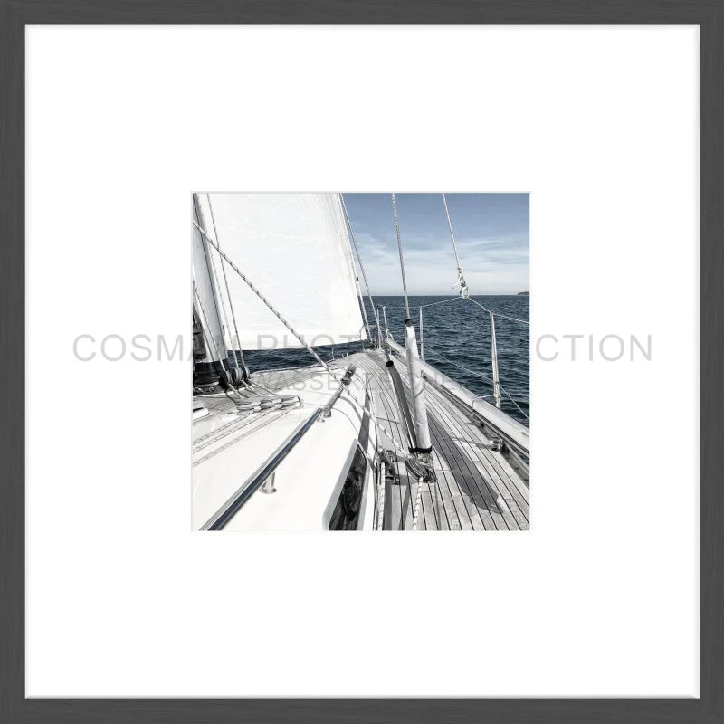 Poster Segelboot SAIL01OB - 43x43cm Objektrahmen - schwarz