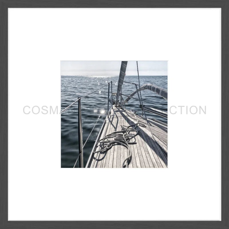 Poster Segelboot SAIL02OB - 43x43cm Objektrahmen - schwarz