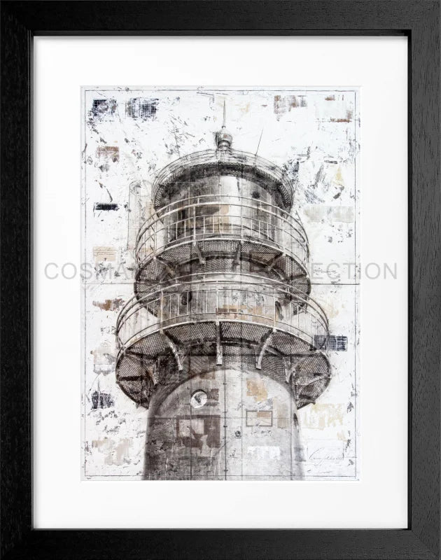 Cosman-Interior Rahmenfarbe: schwarz matt / Grösse: S (25cm x 31cm) / Motiv: farbe Poster Sylt Leuchtturm GM22