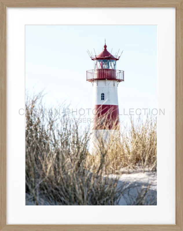 Poster Sylt Leuchtturm ’List’ SY69 - Eiche Furnier