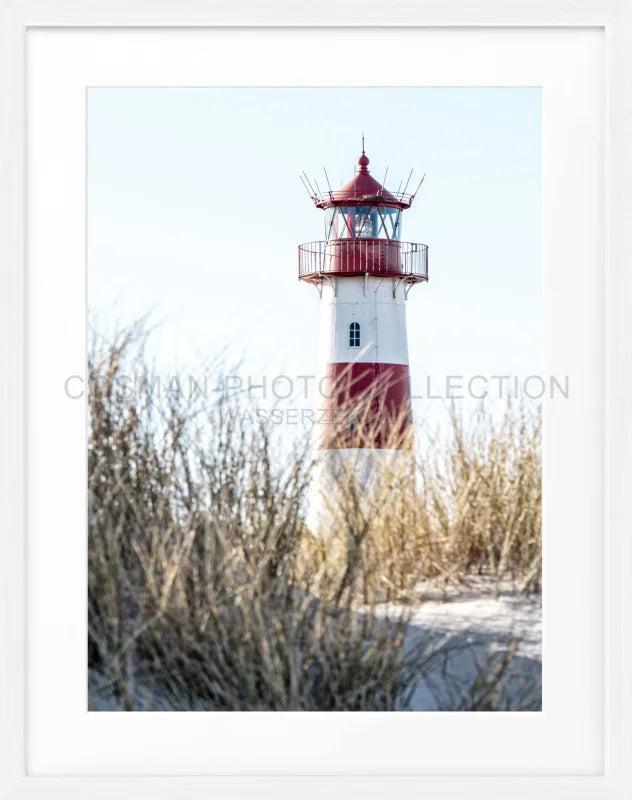 Poster Sylt Leuchtturm ’List’ SY69 - Weiss 1.5cm / S