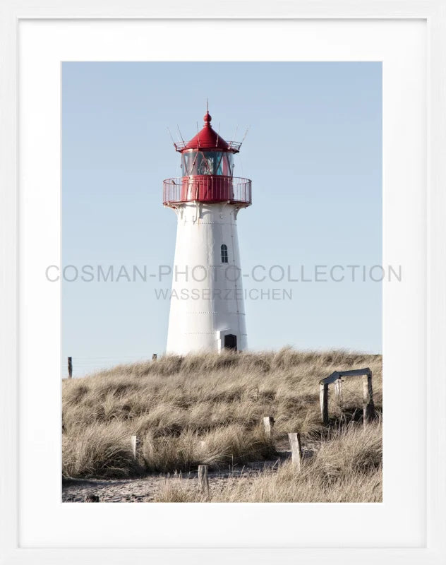 Poster Sylt ’Leuchtturm List’ SY73 - Weiss 1.5cm / S