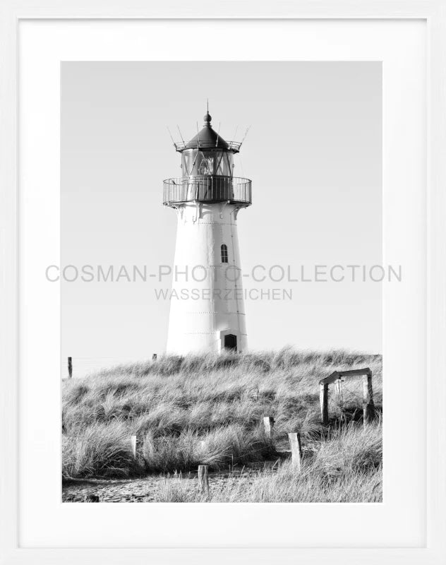 Poster Sylt ’Leuchtturm List’ SY73 - Weiss 1.5cm / S