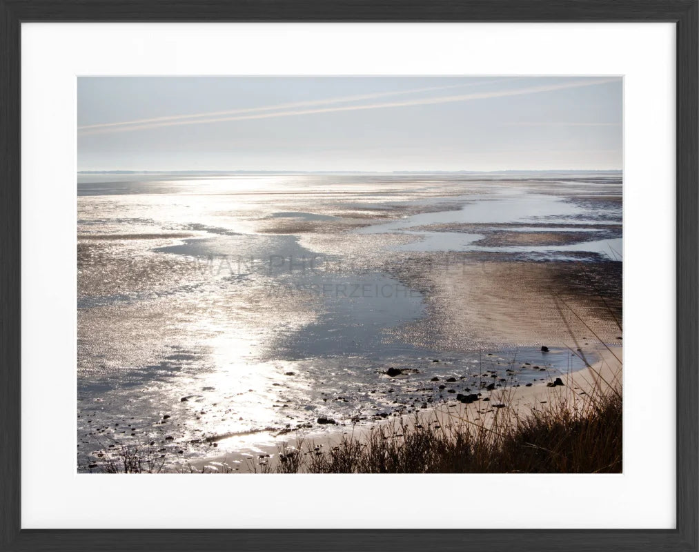 Poster Sylt ’Wattenmeer’ SY81 - Schwarz matt 1.5cm