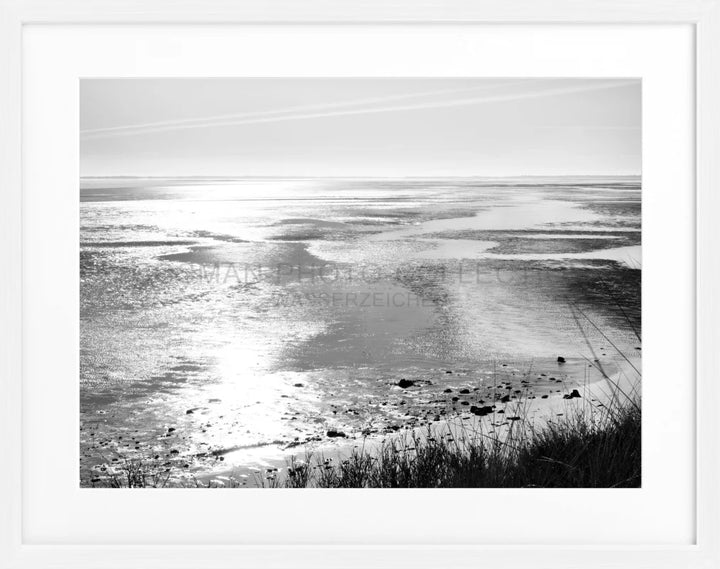 Poster Sylt ’Wattenmeer’ SY81 - Weiss 1.5cm / Motiv: