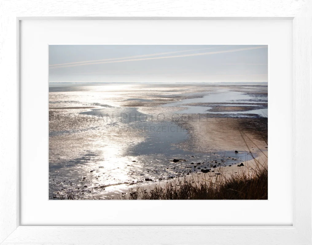 Poster Sylt ’Wattenmeer’ SY81 - Weiss 3cm / Motiv: